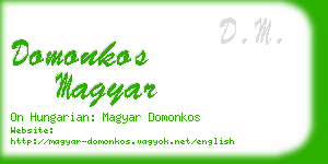 domonkos magyar business card